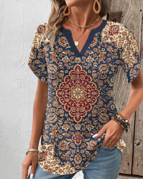 Koszulka z krótkim rękawkiem w stylu retro