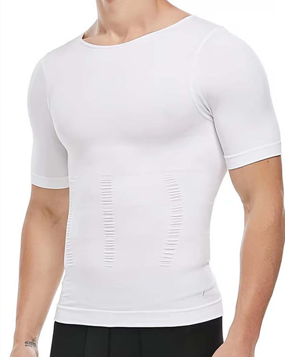 T-Shirt Męski Krótki Rękaw Wyszczuplający