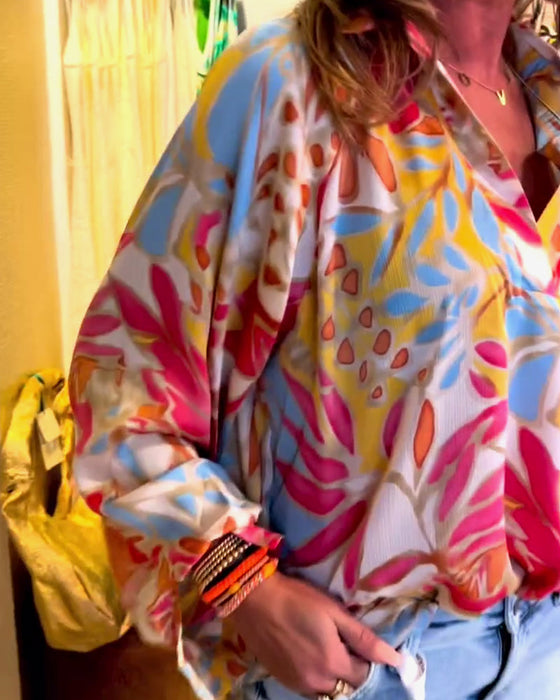 Bluzka z długim rękawem i nadrukiem