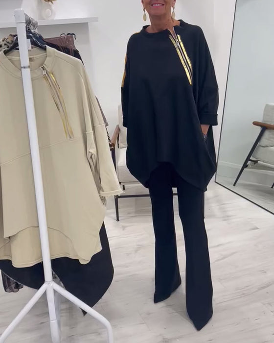 Swobodna bluza z kieszeniami
