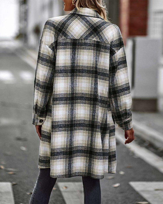 Koszula w kratę z kieszenią