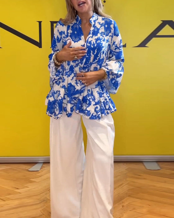 Bluzka z długim rękawem z nadrukiem