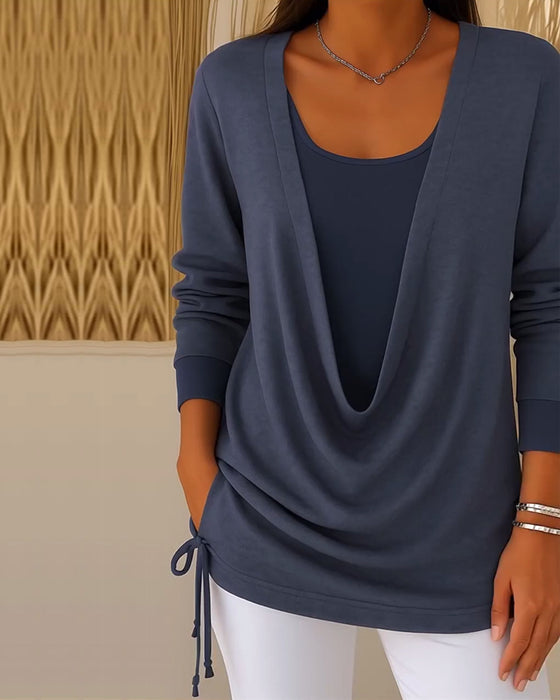 Bluzki Imitacja Dwuczęściowe Moda