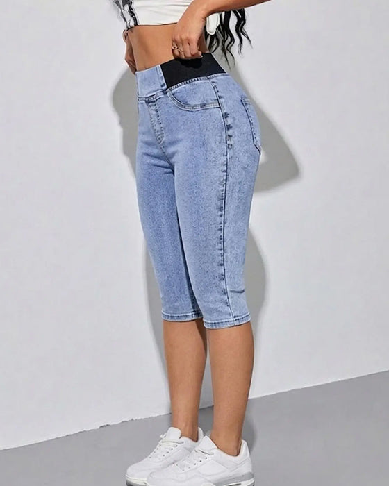 Jeans Elastyczny Stan Skrócony
