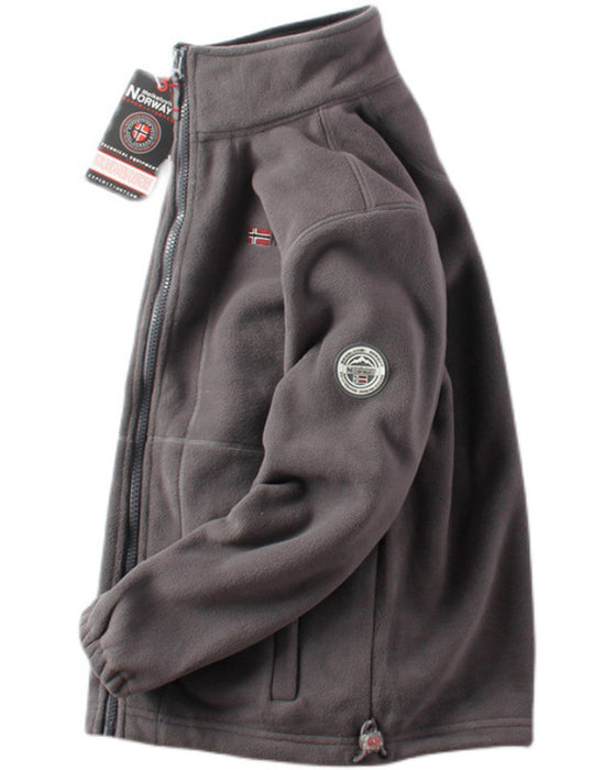 Kurtka Męska Podwójna Warstwa Fleece & 50% RABATU