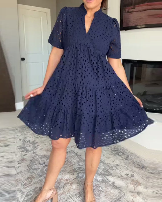 Sukienka Stójka Wycięcie A-Linia