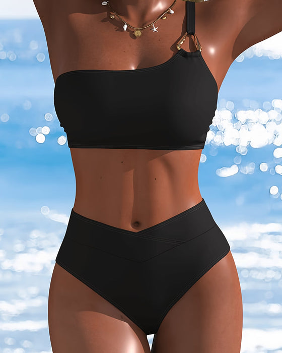Bikini Asymetryczny Metalowy Pierścień