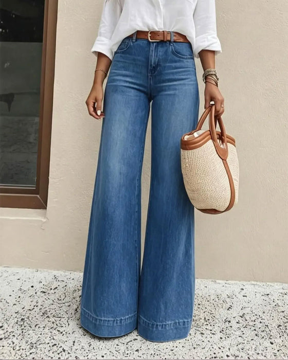 Spodnie Gradient Szerokie Nogi Denim
