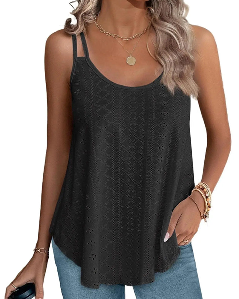 Cami Top Kwiatowy Druk Dekolt W