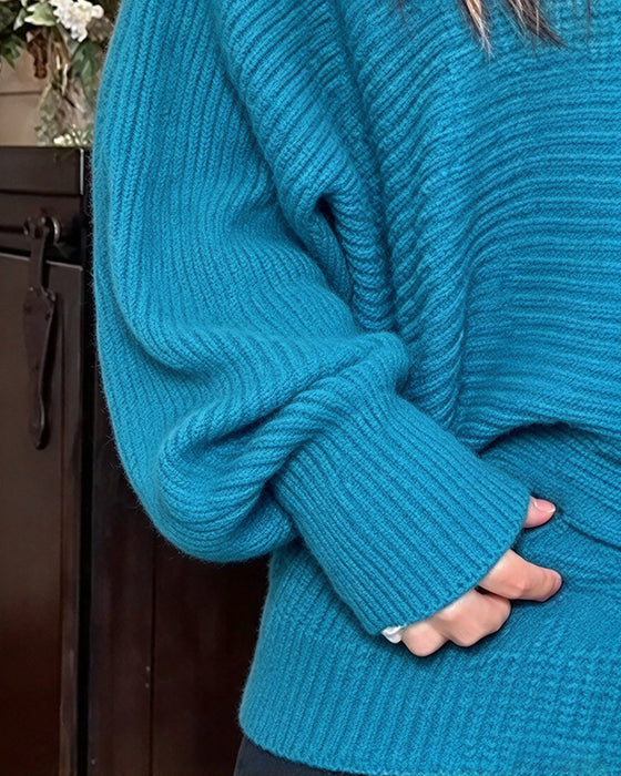 Pullover Stylowy Rękaw Nietoperz