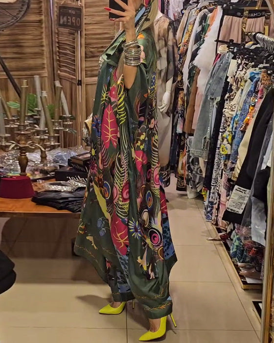 Dwuczęściowy zestaw z nadrukiem kimono