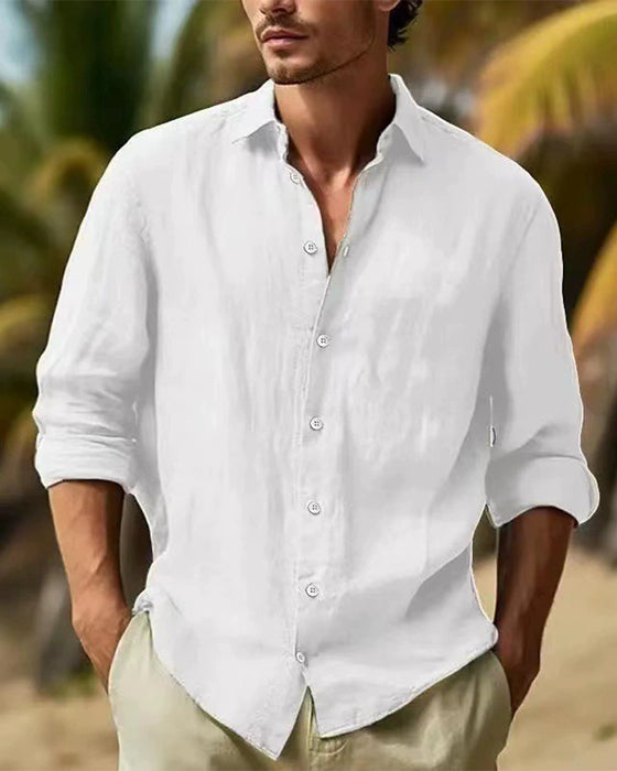 Męska Koszula Button-Down Swobodna