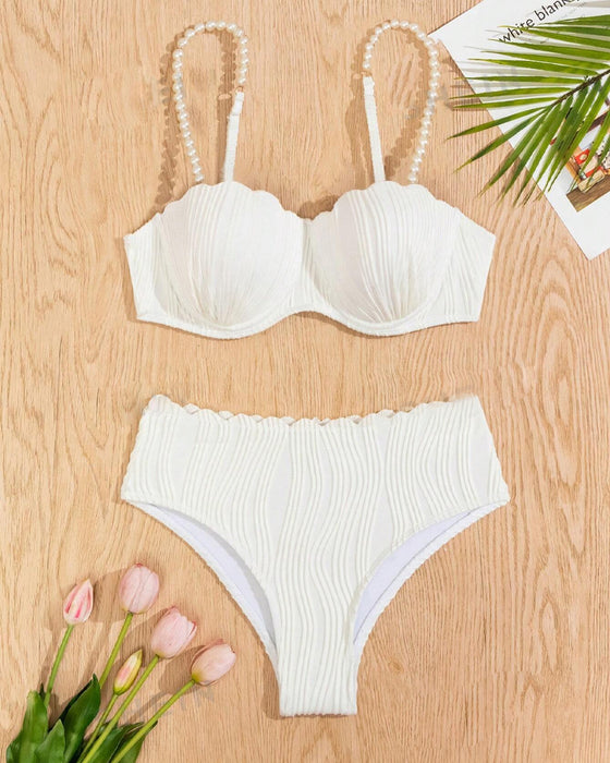 Bikini Perłowy Pas Do Pończoch Seksowny