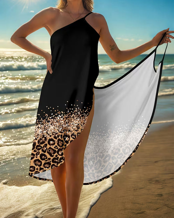 Dress Paski spagetti Seksualne Plaża