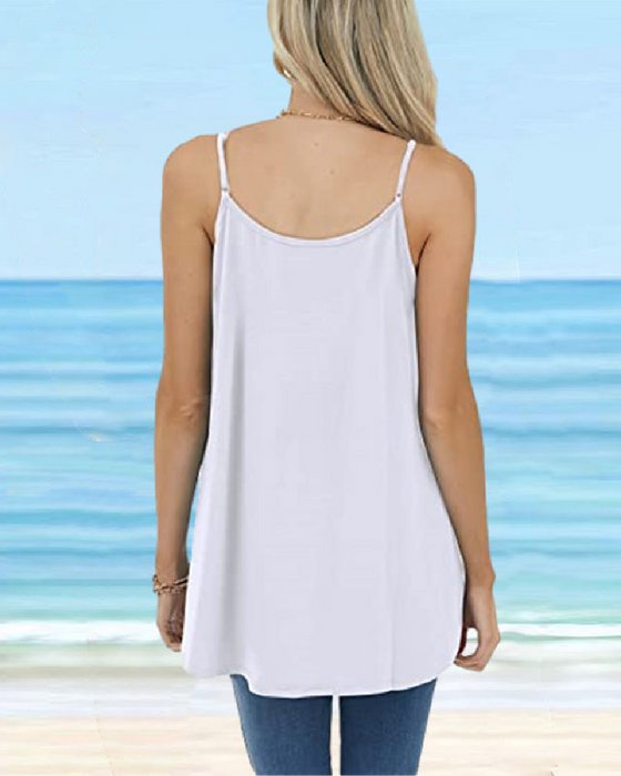 Camisole Damskie Basic Okrągły Dekolt