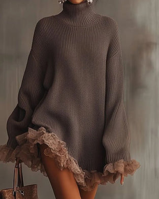 Zestaw Z Elegantnym Stylem, Warstwą Swetra I Suknią Camisole