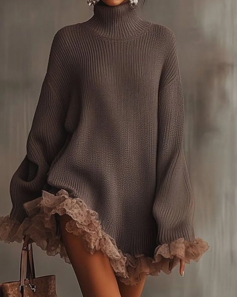 Zestaw Z Elegantnym Stylem, Warstwą Swetra I Suknią Camisole