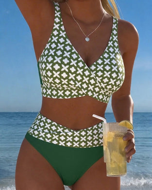 Bikini Cztery Liść Kwiat Krzyżowy Wrap