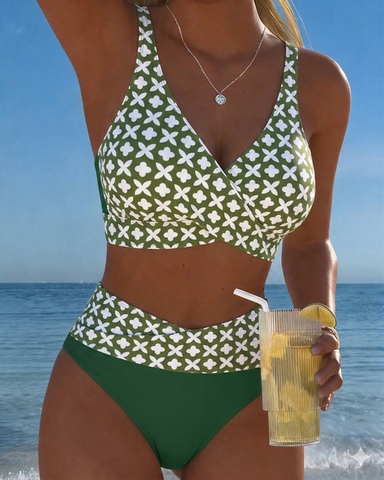 Bikini Cztery Liść Kwiat Krzyżowy Wrap