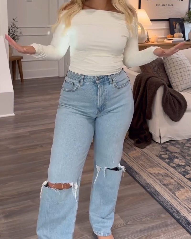 Top Jednoramienna Slim Fit I Uniwersalny