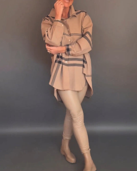 Koszula w kratę z klapami