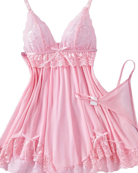 Set Koronka Sheer Sukienka Nocna