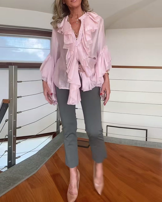 Bluzka Modna Falbanowana