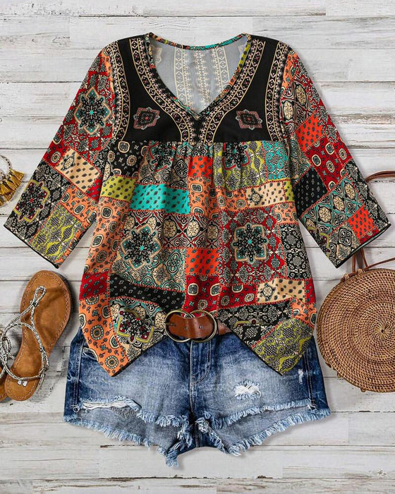 Płaskowkowe T-shirt z Drukiem Vintage