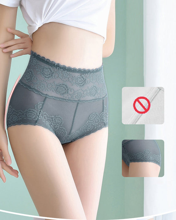 Koronkowe majtki z wysokim stanem