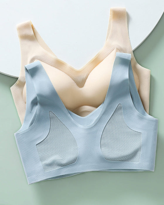 Bezszwowy, oddychający biustonosz push up