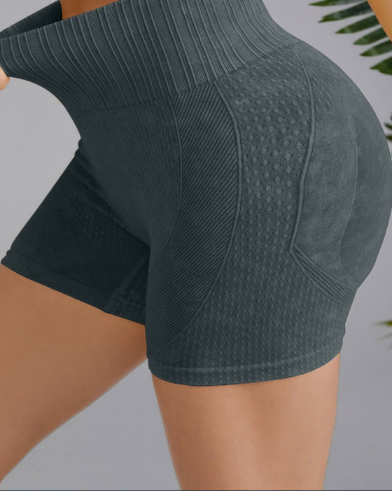 Proste jednokolorowe wysokie biodrowe spodenki