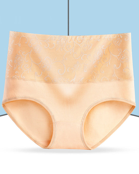 Żakardowe figi z wysokim stanem