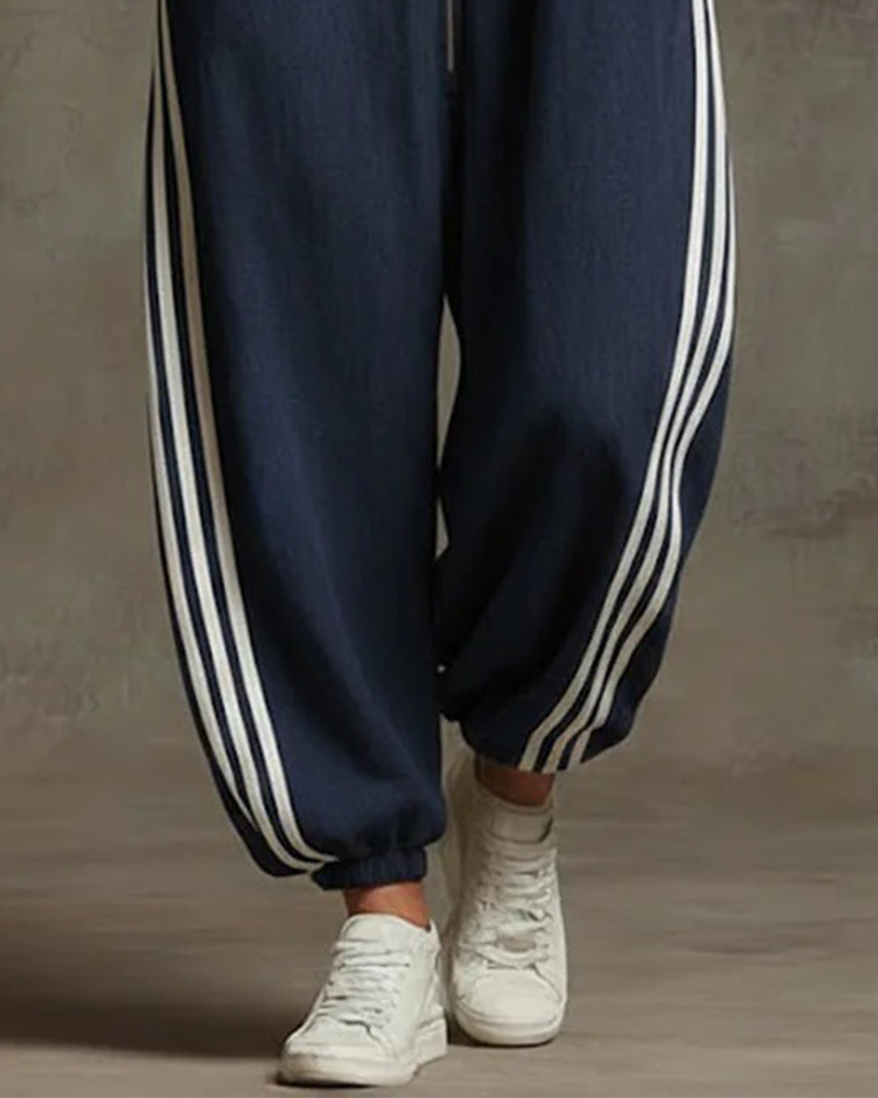 Kombinezon W Paski Sportowy Zamek