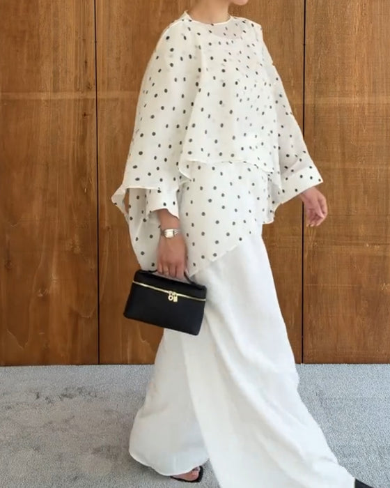 Bluzka Polka Dot Nieregularny