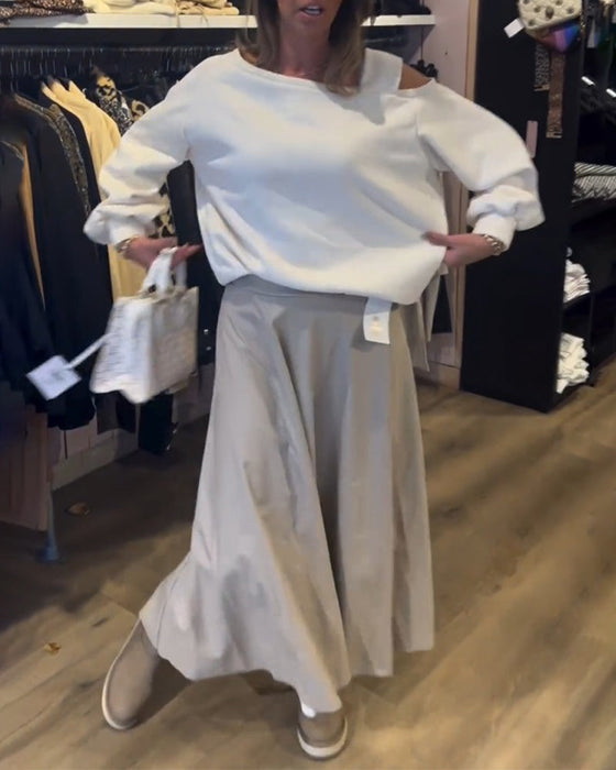 Prosta bluza z odkrytymi ramionami