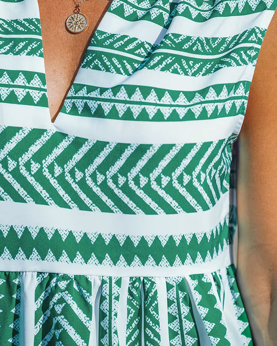 Sukienka w stylu casual bez rękawów z dekoltem w kształcie litery V