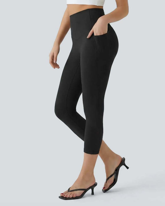 Legginsy Wysoki Stan Siedem-Osmych Modelujący Joga