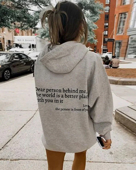 Bluza z kapturem „Dear Person Behind Me”