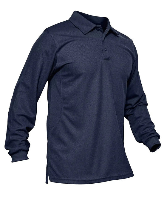 T-Shirt Kołnierz Polo Długi Rękaw Swobodny