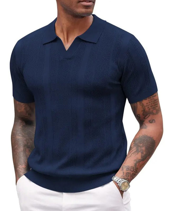 T-Shirt Kołnierz Polo Męski Krótki Rękaw