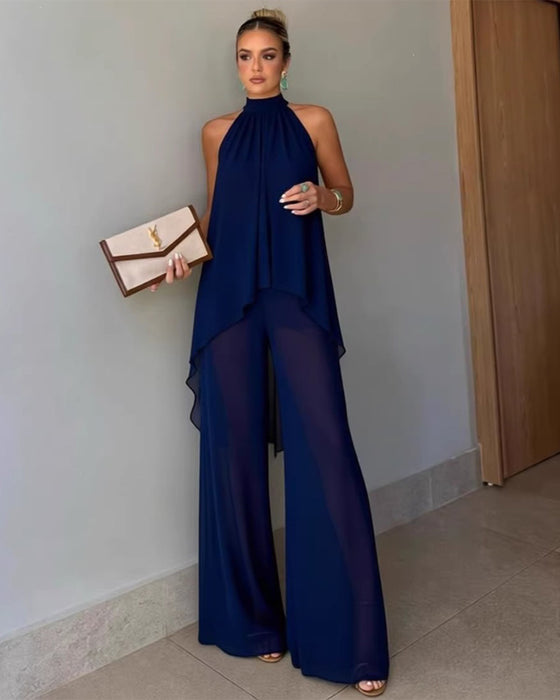 Set Swobodny Asymetryczny Bez Rękawów