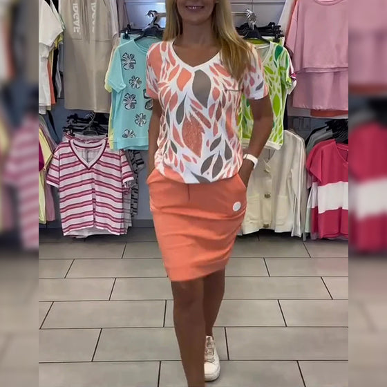 Garnitur Elegancki Kompletna Spódnica Dwuczęściowy