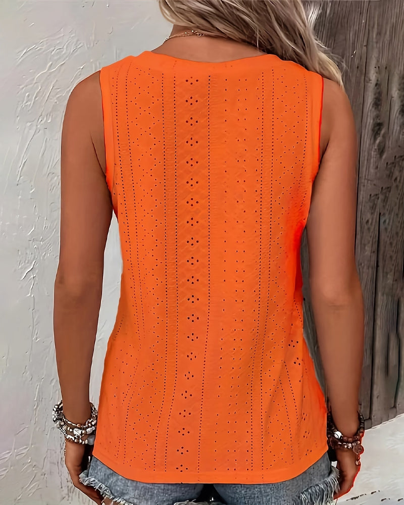 Top Na Ramiączkach Z Dekoltem W Szyję Koronka Bez Rękawów