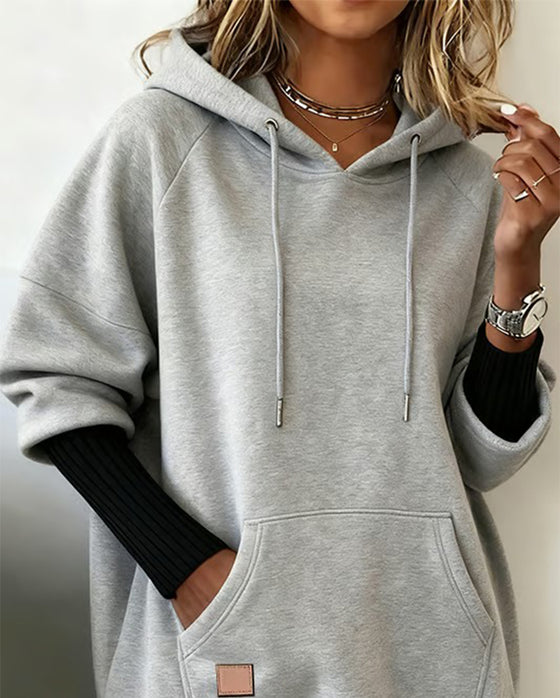 Luźna Bluza Z Kapturem W Casualowym Stylu