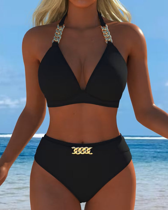 Bikini Halter Metalowy Klamra