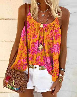 Tank Top Camisole Z Nadrukiem Casual
