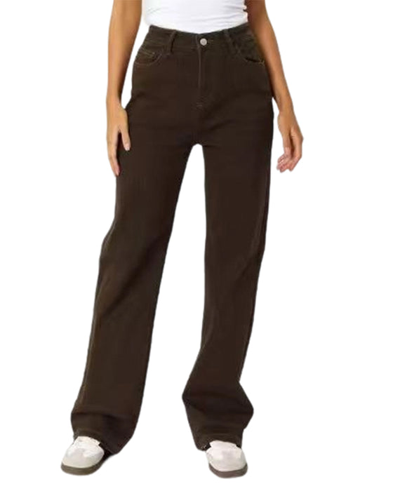 Jeans Luźny Prosta Noga