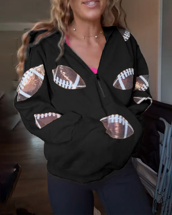 Bluza Z Kapturem Rugby Cekiny