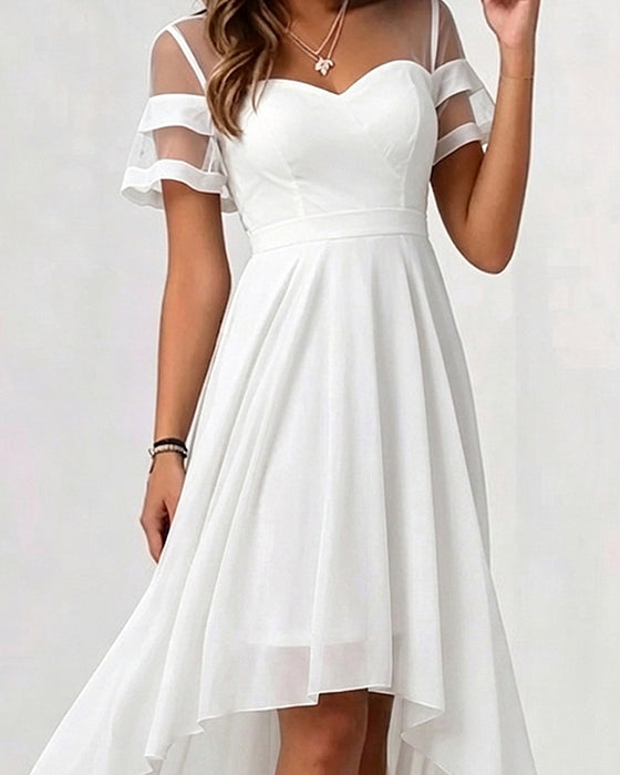 Sukienka Mesh Patchwork Nieregularny