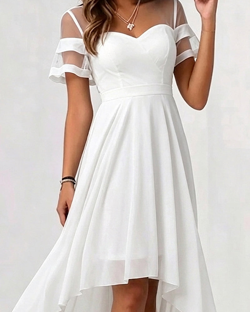 Sukienka Mesh Patchwork Nieregularny